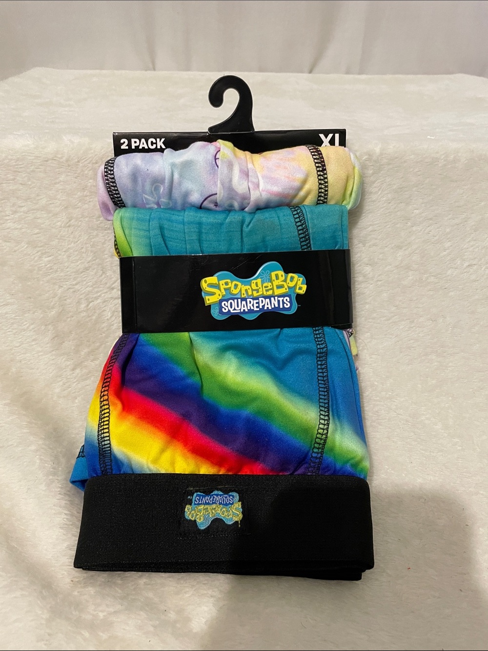 SpongeBob SquarePants Rainbow Tie-Dye Boxer Briefs 2-Pack